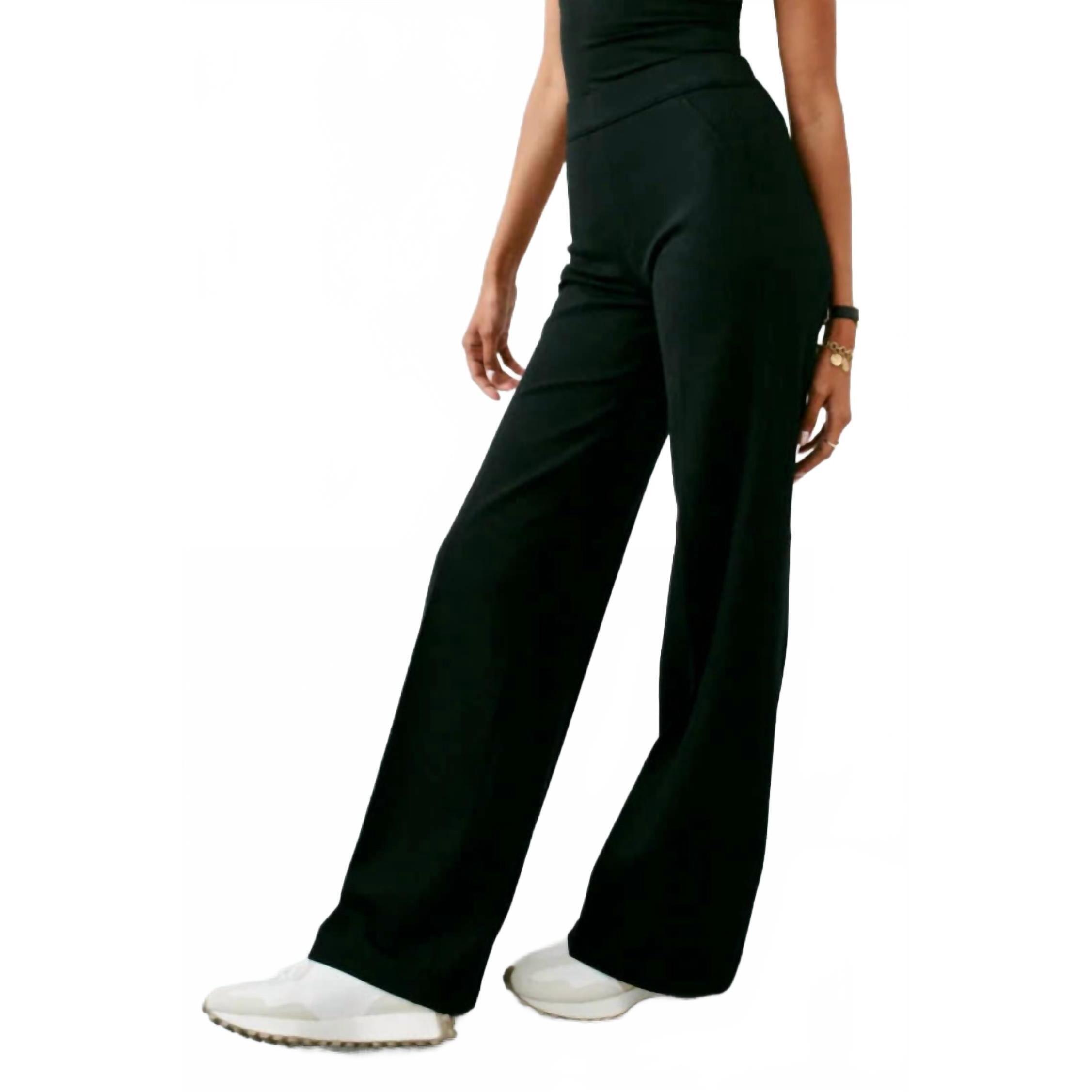 New Spanx Perfect Wide Leg Pant In Classic Black